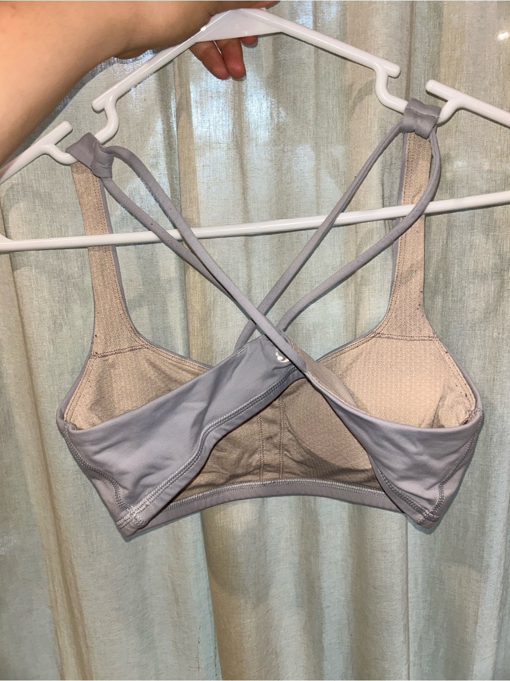lululemon athletica Strappy Sports Bra - Light Gray Lavender size 6 - Picture 2 of 7